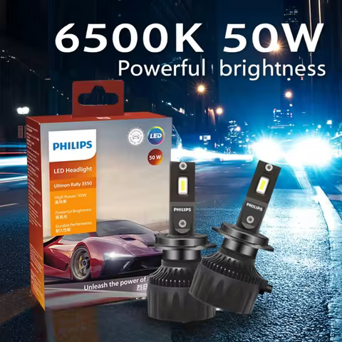 Philips Ultinon Rally 3550 H4 LED Canbus H7 LED Headlight 100W H8 H9 H11 9005 9006 HB3 HB4 9012 LED 