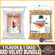 Top Creamery Red Velvet Bundle Milk Tea| 500g and Tapioca Black Pearl  Tapioca Pearl kilo