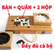 Full set of Go chess set includes 361 curved double-sided Go pieces (optional), folding bamboo chess