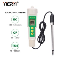 YiERYi EC-3185 Soil Tester - 3-in-1 EC/TDS/CF Meter for Agriculture/Hydroponics (-50°C~50°C) with 76