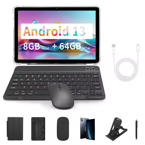2-in-1Tablet, Android 13 Tablet, 8GB RAM (4+4GB expandable)+64GB ROM, Supports Dual SIM cards Dual s