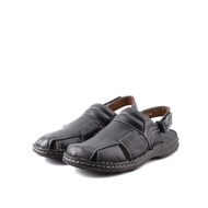 THE FLEXX Mens Leather Back-Strap Sandals -TF9247-CM2-1-BLACK