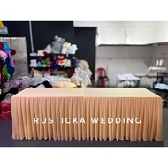 Page #3 4ft Table Skirting With Top Layer Meja Canopy Khemah Long Table Skirting Velcro Pleated Tabl