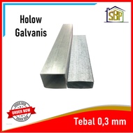 Besi Holo Holow Hollow Galvanis 4x4 Tebal 0,3 mm Rangka Plafon Gipsum