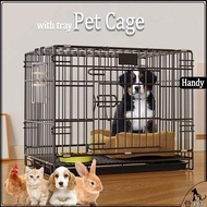 【In Stock】 Pet Cage Collapsible with Poop Tray for Dog cage Cat Rabbit Puppy Coated dog cage