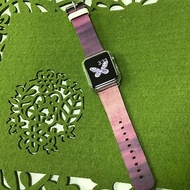 Apple Watch Series 1 , Series 2, Series 3 - Apple Watch 真皮手錶帶，適用於Apple Watch 及 Apple Watch Sport - Freshion 香港原創設計師品牌 - 粉紅油彩圖紋 015