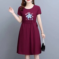 连衣裙 ladies a line dress new fashion skirt loose casual women red dress woman plus size A line skirt 
