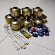 8 Pcs Pelita Raya/Pelita Tin Besi/Lampu Pelita Raya/Sumbu Pelita