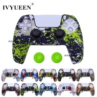 IVYUEEN for Sony PlayStation 5 PS5 Protective Silicone Case Skin for DualSense Controller Thumb Grips Gel Rubber Cover