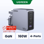 UGREEN 160W GaN Fast Charger Nexode Pro 3-Ports 3C1A 3 Type C 1 USB A Charger PD Wall Charger Power