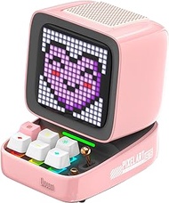 Divoom Ditoo Pixel Art Gaming Portable Bluetooth Speaker With App Controlled 16X16 Led Front Panel, Also A Smart Alarm Pink