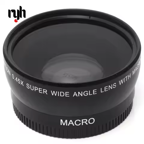 RYH 55MM 0.45x Wide Angle Lens + Macro Lens for Sony Alpha A77 A280 A290 A380 A390 A580 A590 DSLR Ca