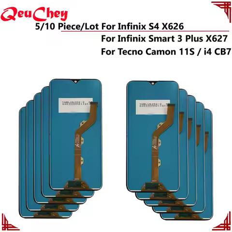 5/10 Piece/Lot For Infinix S4 X626 LCD Display For Infinix Smart 3 Plus X627 Touch Screen Assembly F