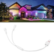 tombth 2 Male to 1 Female Y Splitter Fit for Govee H705A H705B H705C Permanent Outdoor Light 3 Pin C