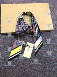 新款 絲巾 Burberry 巴寶莉 拼接絲巾飄帶4 認準hkpowerbuy.賣家 禮物 情人節 方巾 圍巾