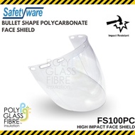 FS100PC Safetyware High Impact Polycarbonate Face Shield I Visor for Safety Helmet I Impact UV Protection