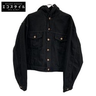 Balenciaga Black 2020 Hooded Denim Jacket 657630 Size 34