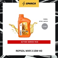 MESIN [SPARCA] Mxr 3 Motorcycle Oil Repsol 20W-50 - SG/MA2 Best Engine Lubricant - 1 L