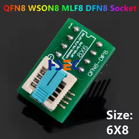qfn8 wson8 mlf8 mlp8 dfn8 to dip8 programmer adapter 8X6mm 6x5 Socket Universal SPI flash biosfor TL