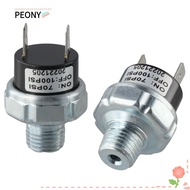 PEONIES 2Pcs Air Pressure Switch, 70-100 PSI 24V 12V Pressure Controller, Tank Mount Type 1/4"-18 NPT Silver Low Pressure Switch Air Train Horn