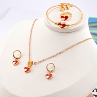 Hyl Jewelry 114S  Set Perhiasan Anak Titanium Emas Lapis Terbaru Anti Karat Muda 24k