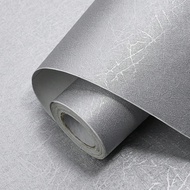 1 Roll Of Solid Color Silver Pattern Self-Adhesive Wallpaper Vinyl Wallpaper Can Be Used For Bedroom