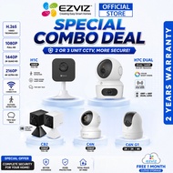 Ezviz 2 Camera Combo Deals Special C6N G1 H7C Dual CB2 H1C 2MP 3MP 4MP 5MP 8MP Indoor WiFi Security 