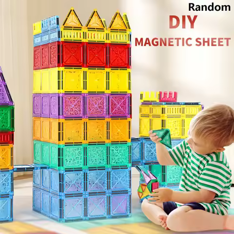 Magnetic Tiles for Kids Ages 3-5 4-8 Magnet Toys for 3 4 5 6 7 8+ Year Old Boys Girls Toddlers Magne