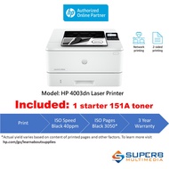 HP Laserjet Pro 4003DN (2Z609A) Printer (Replace M404dn)