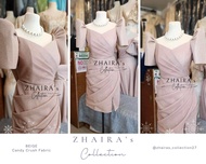 ZHAIRA’s COLLECTION Fitted Filipiniana With Slit Pleated Minimalist Midi Elegant Dress Graduation Dr