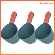 3Pcs Plastic Shower Water Scoop Ladles Dark Green for Bath and Face