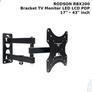 Rodson RBX200 21-43 inch Tilt Swivel TV Bracket Model LED LCD Monitor Bracket