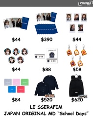 (已截) LE SSERAFIM日本周邊代購 LE SSERAFIM JAPAN ORIGINAL MD “School Days”