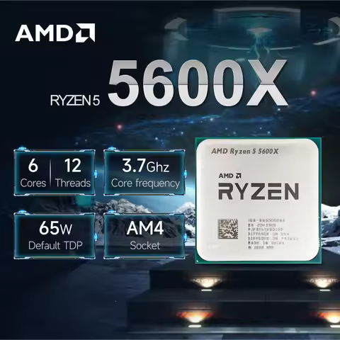 NEW AMD Ryzen 5 5600X Socket AM4 6-Core 12-Thread 3.7GHz 7NM L3=32M Processor 65W R5 5600X DDR4 but 