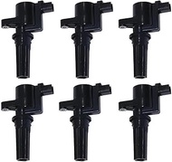 ignition coil pack 6X 1W4U12A366AA 2-pin For Jaguar For X-Type 3.0 2001-2008 For S-Type 2.5/3.0 1W4Z