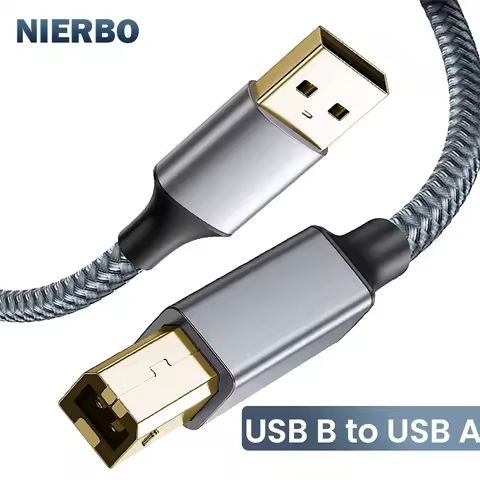 NIERBO USB B to USB A Printer Cable USB 2.0 Male to Male Scanner Cord High Speed Printer Cord for HP