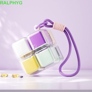 RALPHYG Weekly Pill Container, 8-Grid Cube Medicine Storage Box, Drug Container Magnetic Creative Sc