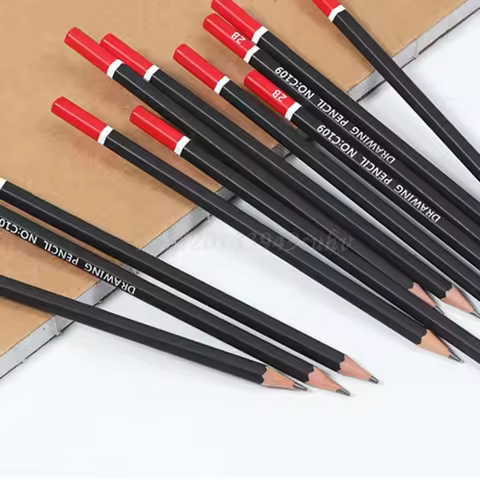 OOTDTY 12pcs/box Pencil Sketch Drawing Writing 2H HB 2B 3B 3H 4B 5B 6B 8B 10B Office School Supplies