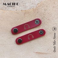 Hedset cable clamp, genuine leather charger cable clip, can be customized with name