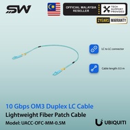 Ubiquiti UACC-OFC-MM Fiber Patch Cable LC to LC OM3 10Gbps Aqua
