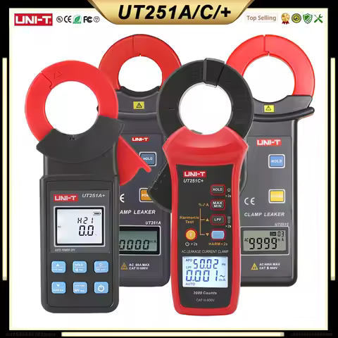 UNI-T UT251A UT251B+ UT251+ UT251C PLUS Current Leakage Clamp Meter Pliers Ammeter Professional AC C