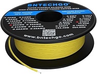 BNTECHGO 20 Gauge Silicone wire spool 250 ft Yellow Flexible 20 AWG Stranded Tinned Copper Wire