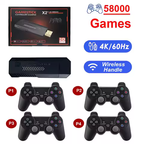 58000 Game 256G GD10 Pro GD20 Video Game Console 2.4G Double Wireless Controller Game Stick 4K 30000