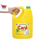 (HCM) Can Nước rửa chén Net 4kg Sạch Vitamin E Hương Trà Xanh/ Hương Chanh