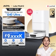 Robot hút bụi lau nhà kèm tự động đổ bụi Mova E40 Ultra