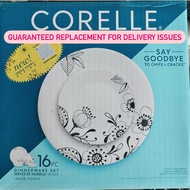 Corelle 16-pcs Inked Poppy Dinnerware Set