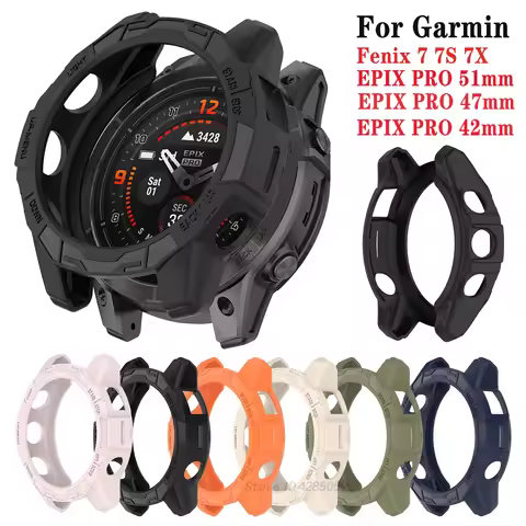 Protective Case For Garmin Fenix 7 7S 7X Bumper Silicone Cover For Garmin Epix Pro 42mm 47mm 51mm Ho