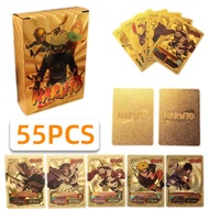 Duffy Toys 55Pcs Mainan Peliharaan Elf Kartu / Dragon Ball / Naruto / Hitam Emas Perak Kartu Pokemon
