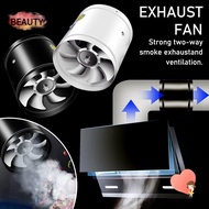 BEAUTY Mute Exhaust Fan, Super Suction Air Ventilation Exhaust Fan, Multifunctional Pipe Toilet Black White 4'' 6'' Ceiling Booster Household Kitchen