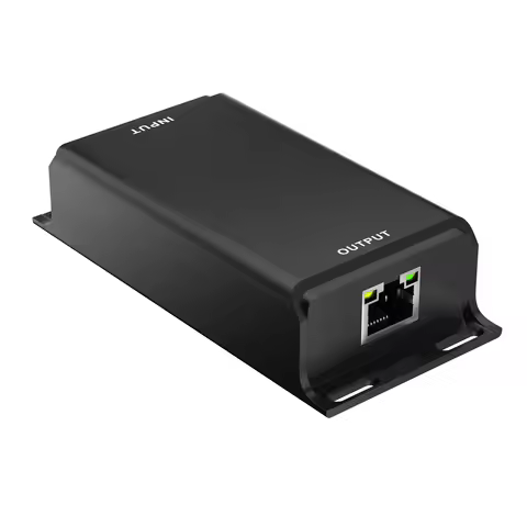 Solar DC Powered PoE+ Gigabit Injector 12V 24V DC to 50V 802.3at Active POE Single Port PoE Converte